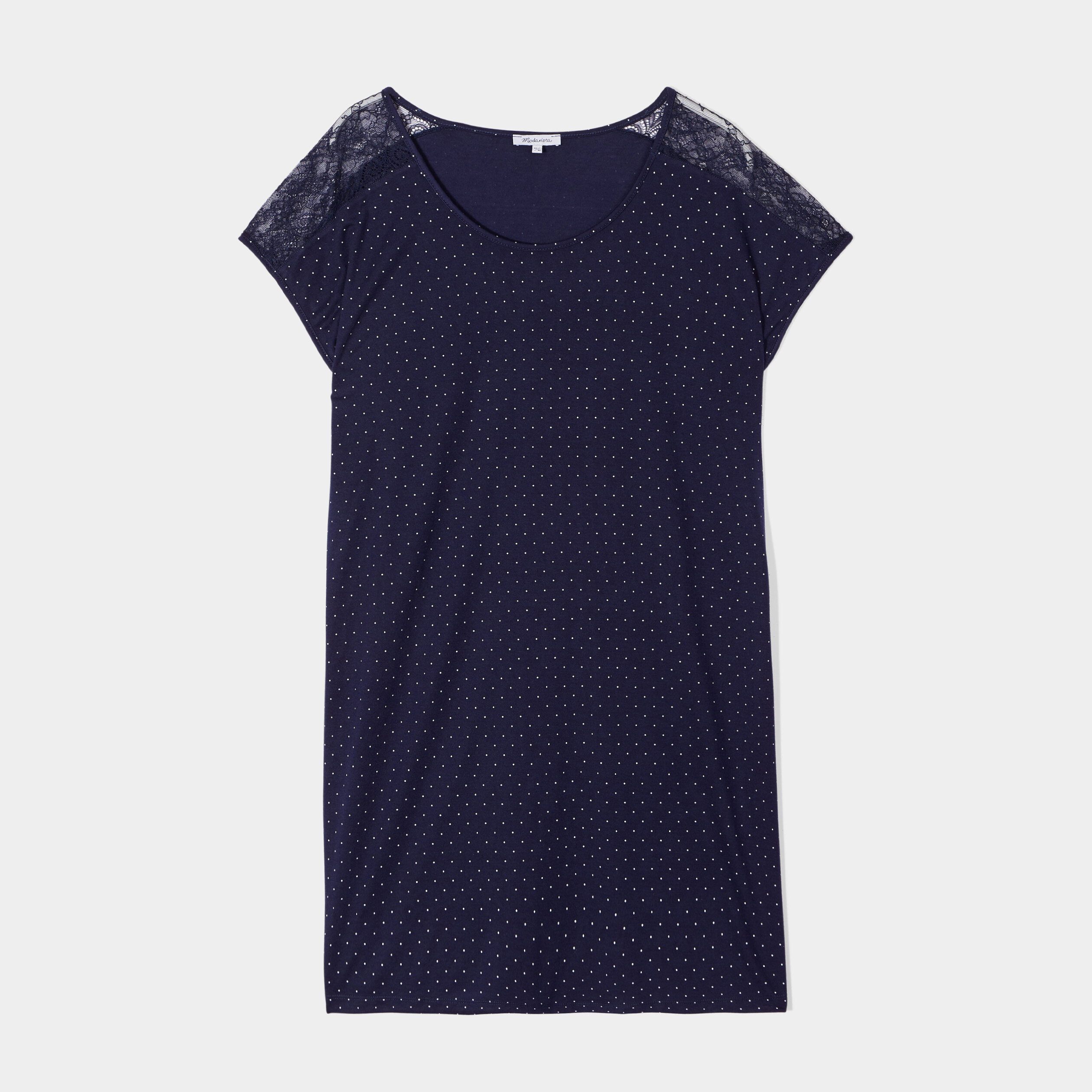 Chemise de nuit grande taille bleu femme grande taille | La Halle