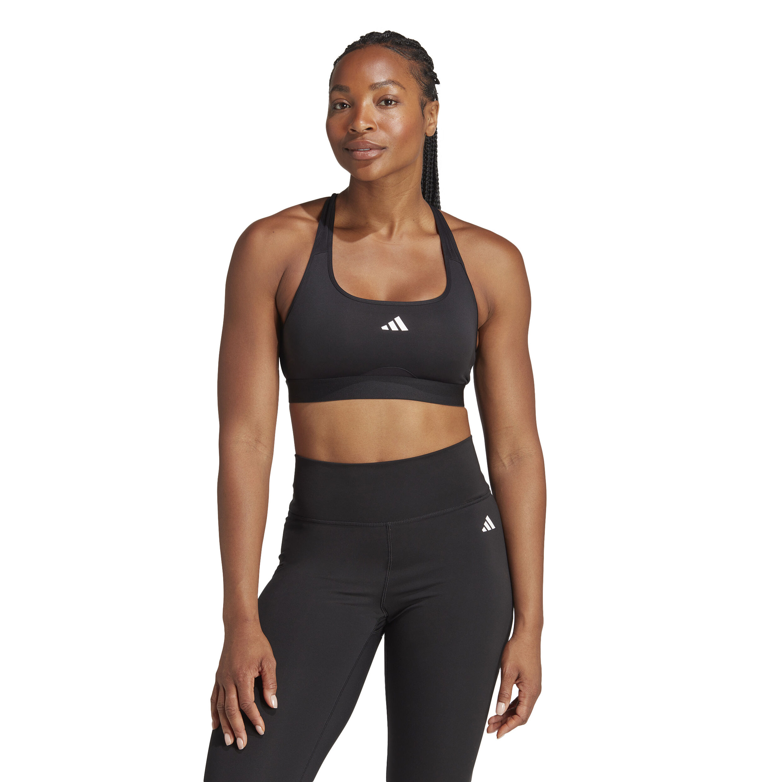 Power Racer Medium Sport-BH Damen - Schwarz