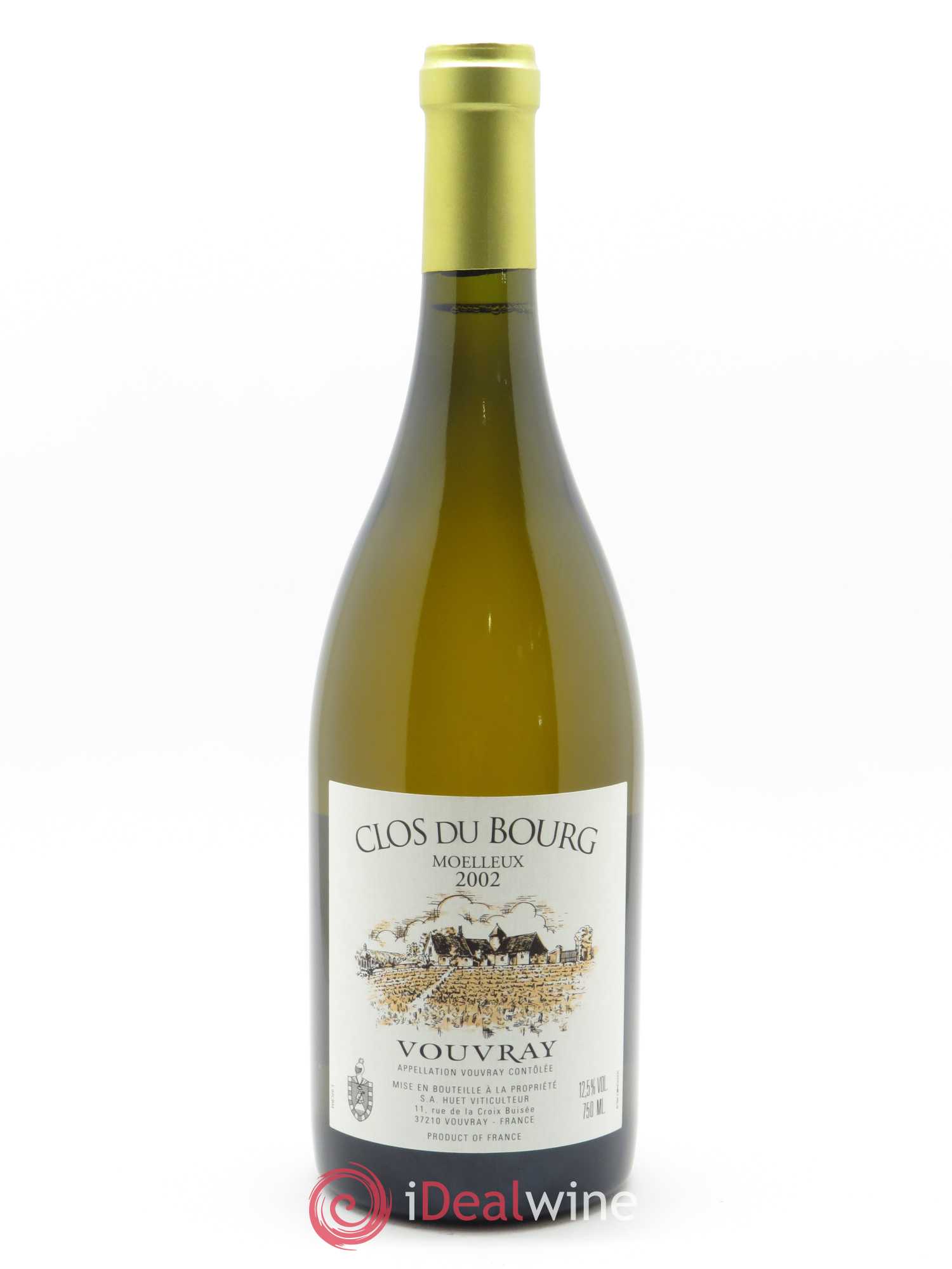 Vouvray Clos du Bourg Moelleux Domaine Huet  2002 - Lot de 1 Bouteille