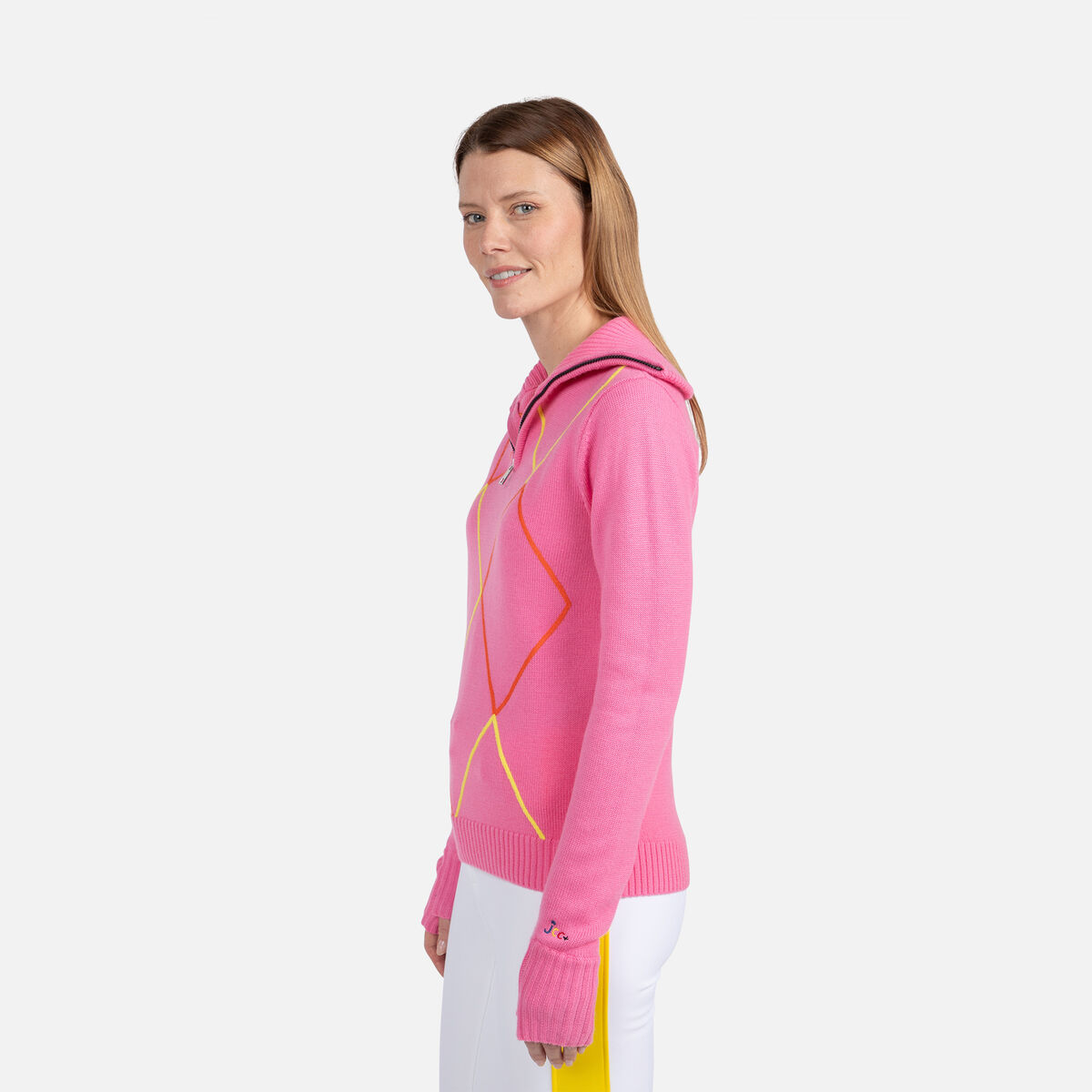 Damenpullover mit halblangem Reißverschluss JCC