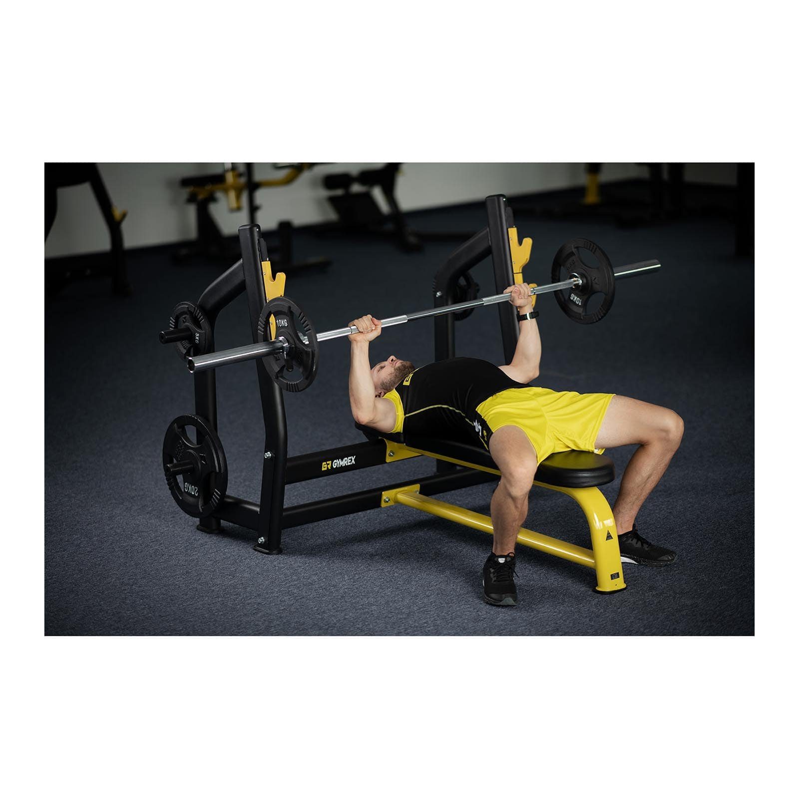 Gymrex Hantelbank Hantelbank Ablage 135 kg Bankdrücken Trainingsbank Kunstleder Stahl