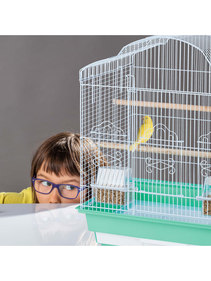 relaxdays Vogelkäfig in Grün - (B)46,5 x (H)56,5 x (T)35,5 cm günstig kaufen onesize