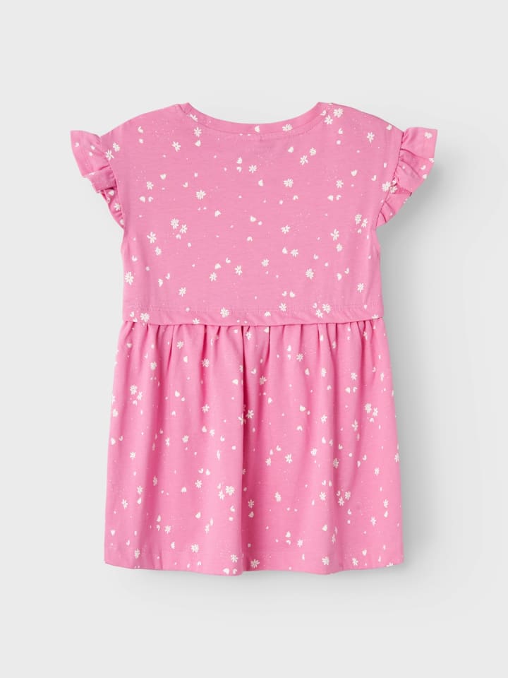 name it Kleid Kurzes Rundhals Baumwolle Dress in Rosa günstig kaufen