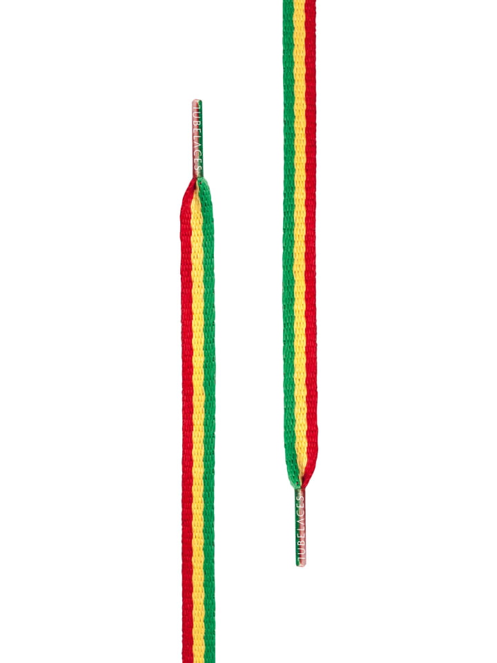 TubeLaces TubeLaces Schnürsenkel in rasta günstig kaufen 90 cm