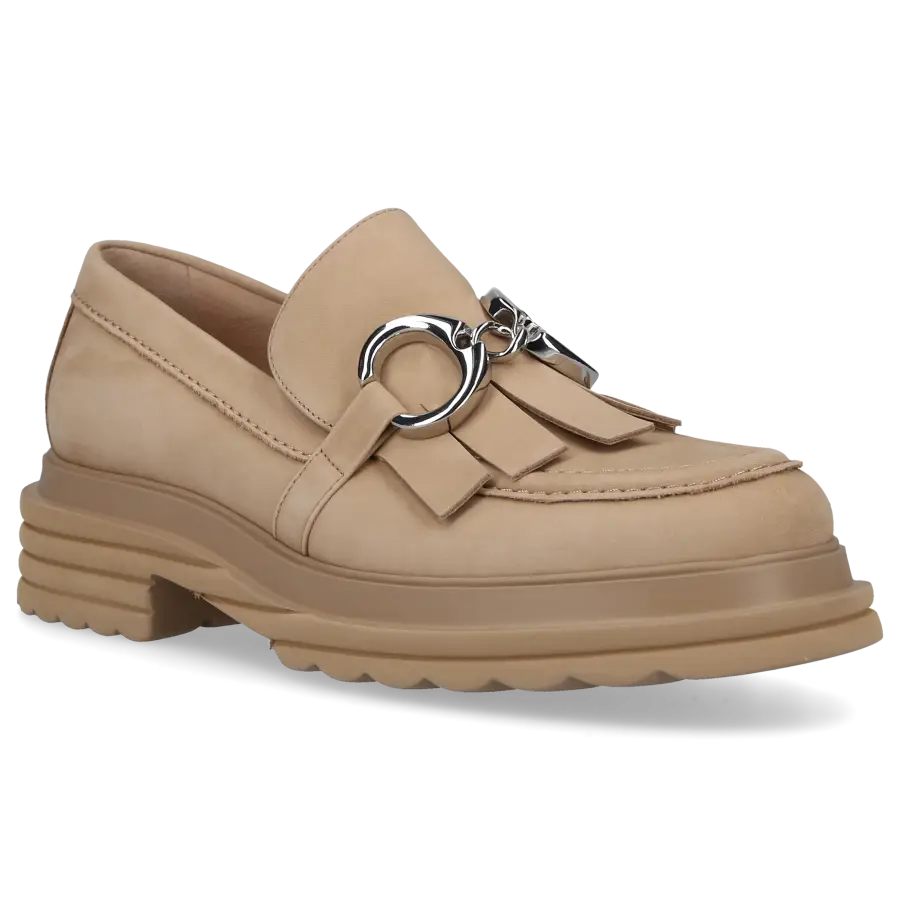 305 SOBE - Loafer RENATE Nubukleder - beige