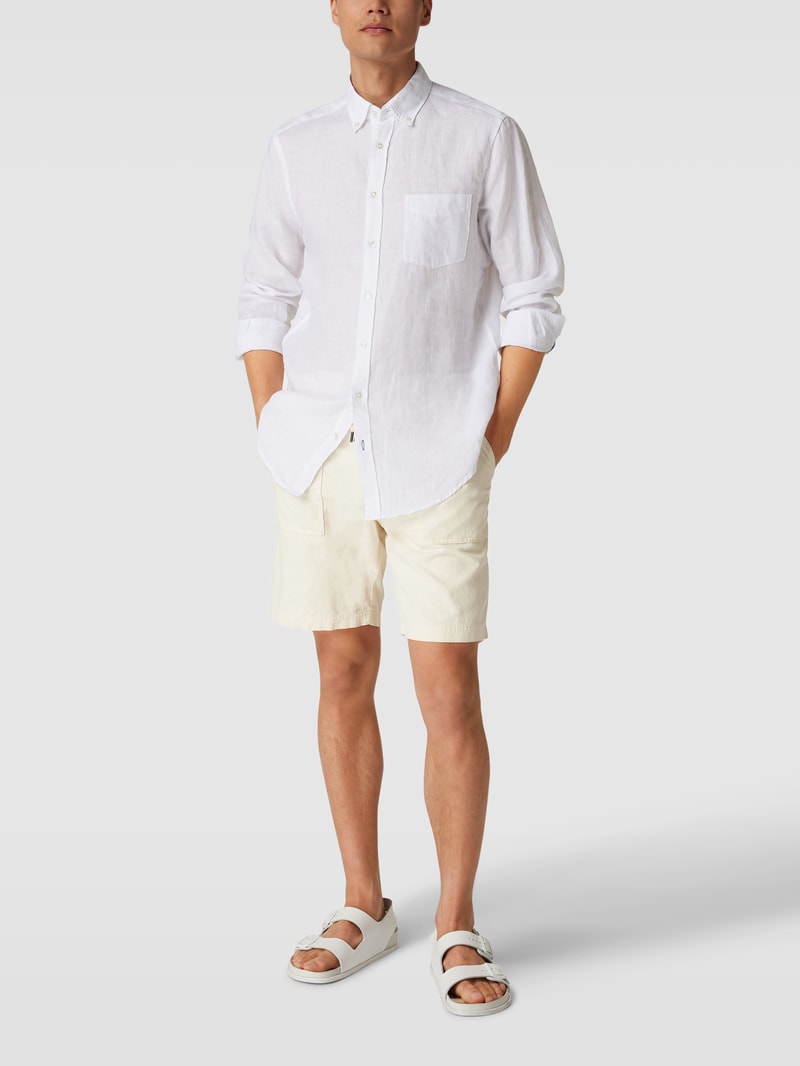Shorts mit elastischem Bund Modell 'Sisla' in offwhite