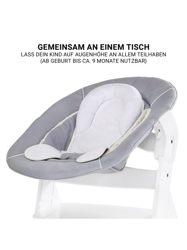 Hauck Beta Plus White 5-tlg. Newborn Set - Hochstuhl   2in1 in weiss,grau günstig kaufen onesize