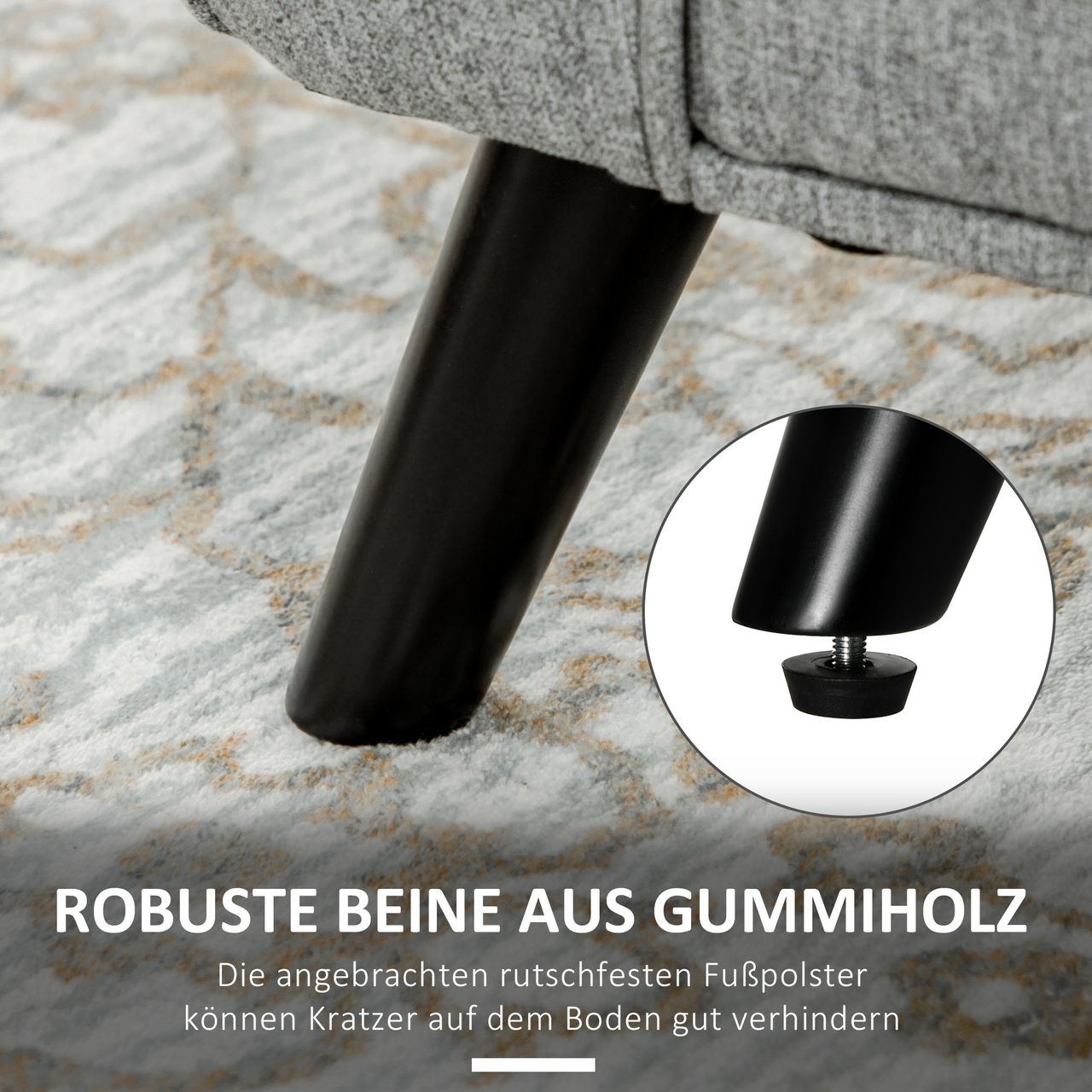 HOMCOM Sitzbank, Bettbank mit Stauraum, Polsterbank mit Armlehne, Leinenoptik