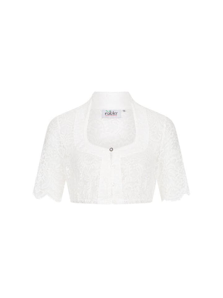 Nübler Dirndlbluse kurzarm Berta in Creme günstig kaufen