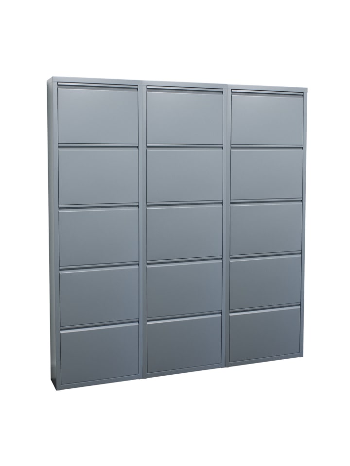 ebuy24 Schuhschrank Pisa 9 Grau 150 x 16 cm günstig kaufen onesize