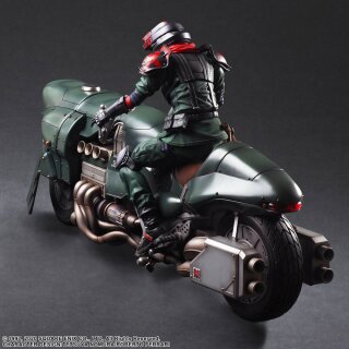 Final Fantasy VII Remake Play Arts Kai Actionfigur & Fahrzeug Shinra Elite Security Officer & Bike