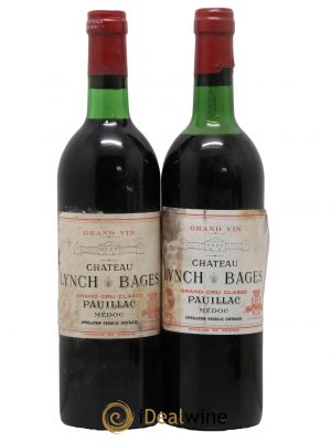 Château Lynch Bages 5ème Grand Cru Classé  1975 - Lot de 2 Bouteilles
