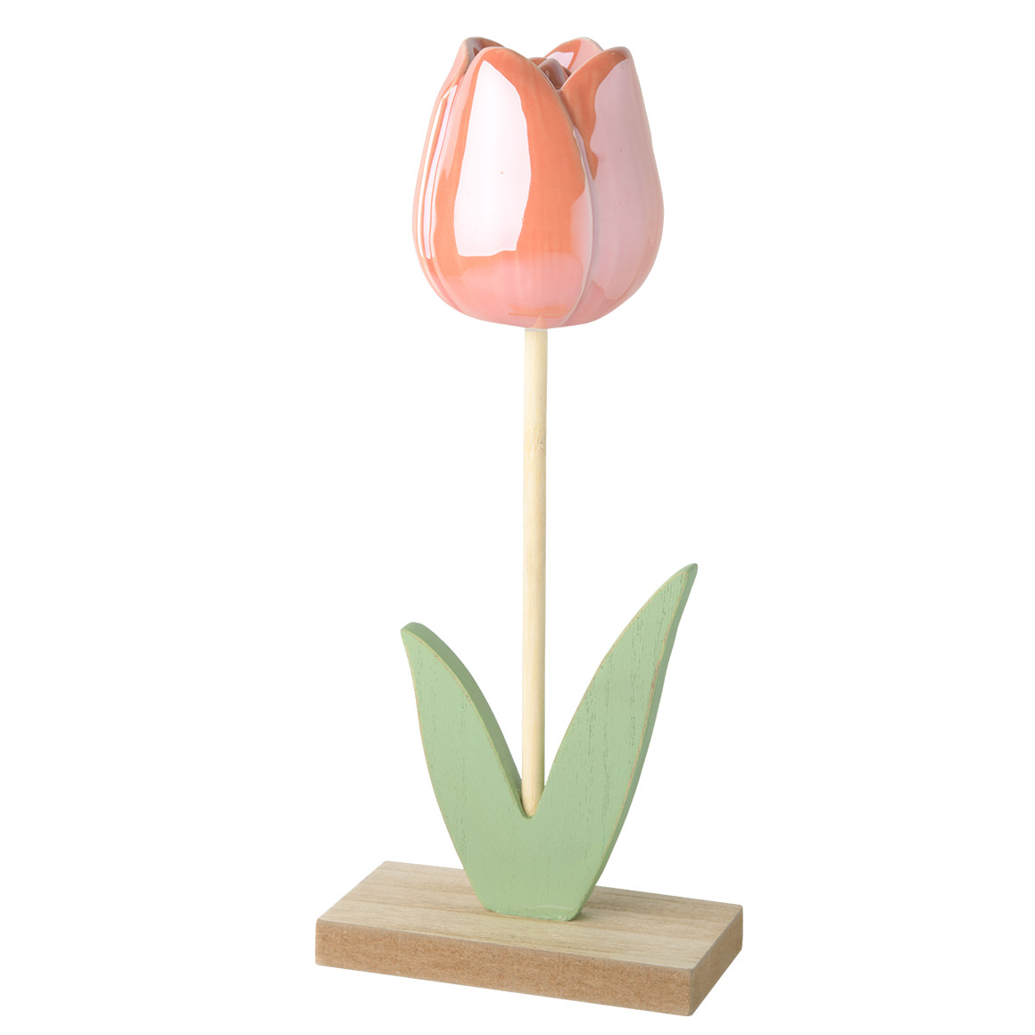 Deko-Aufsteller Tulpe mit Holzfuß