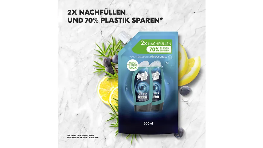 Duschdas Duschgel For Men Nachfüllbeutel 500 ml