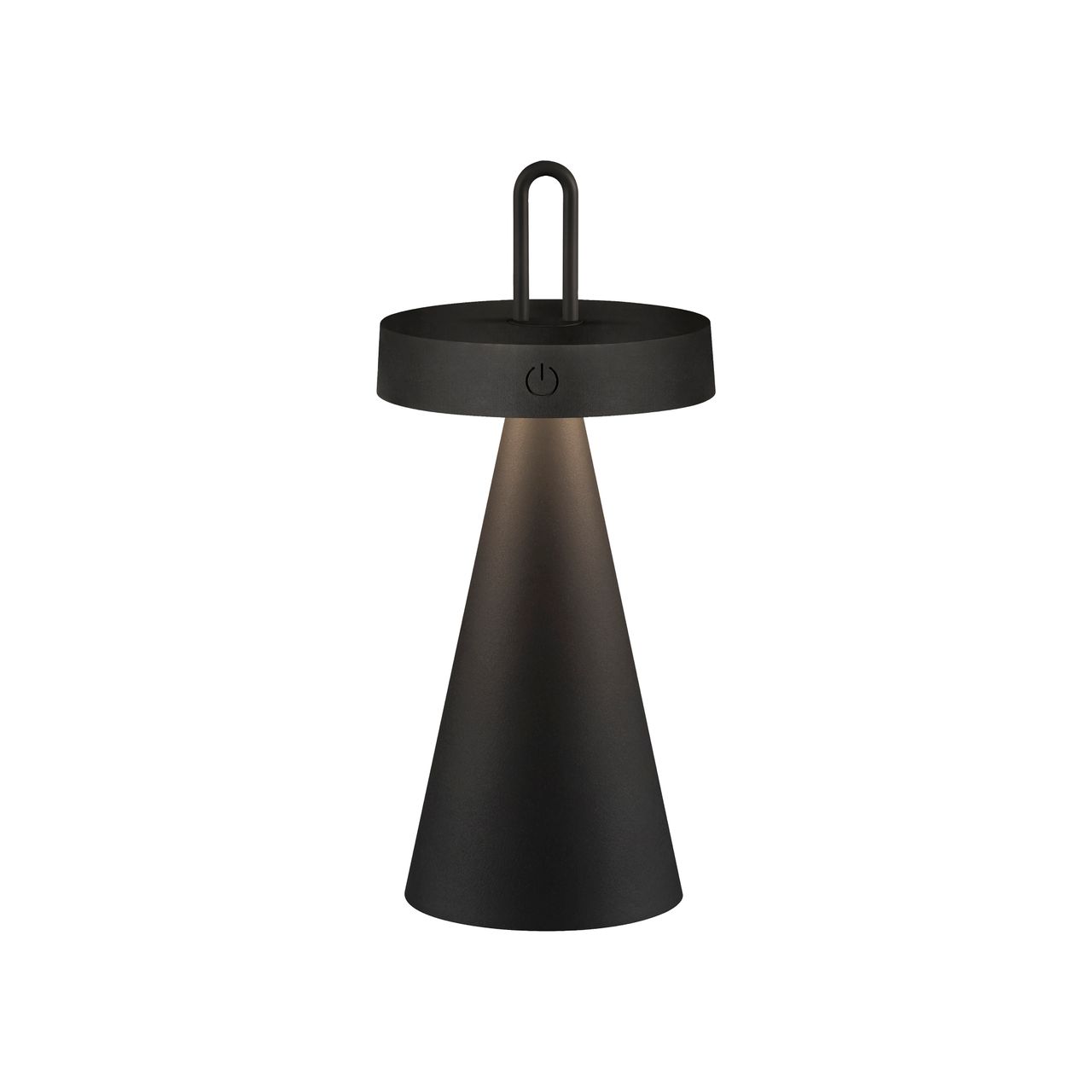 JUST LIGHT Akku Tischleuchte ALWA, 1x LED-Board/1,50Watt/2700Kelvin, IP44, Schwarz