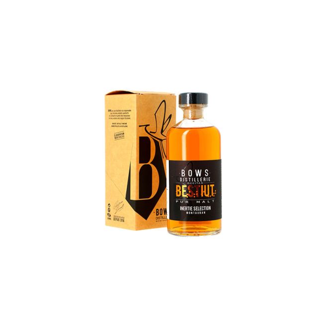 Whisky Pure malt Bows Bestiut, inertie selection, Tourbé 43°