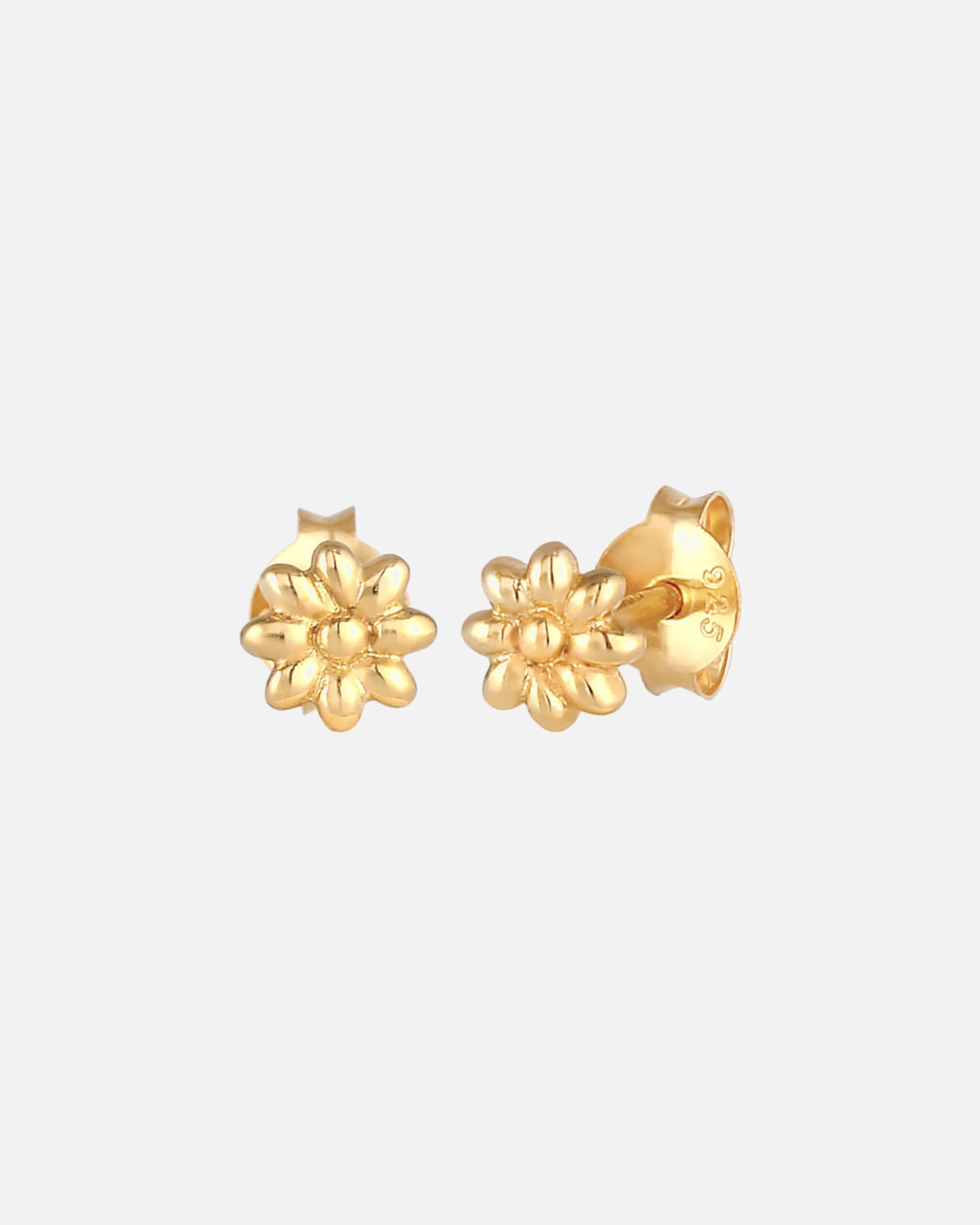 Elli Ladies' Daisy Earrings - Nature Flower Trendy in 925 Sterling Silver Gold Plated