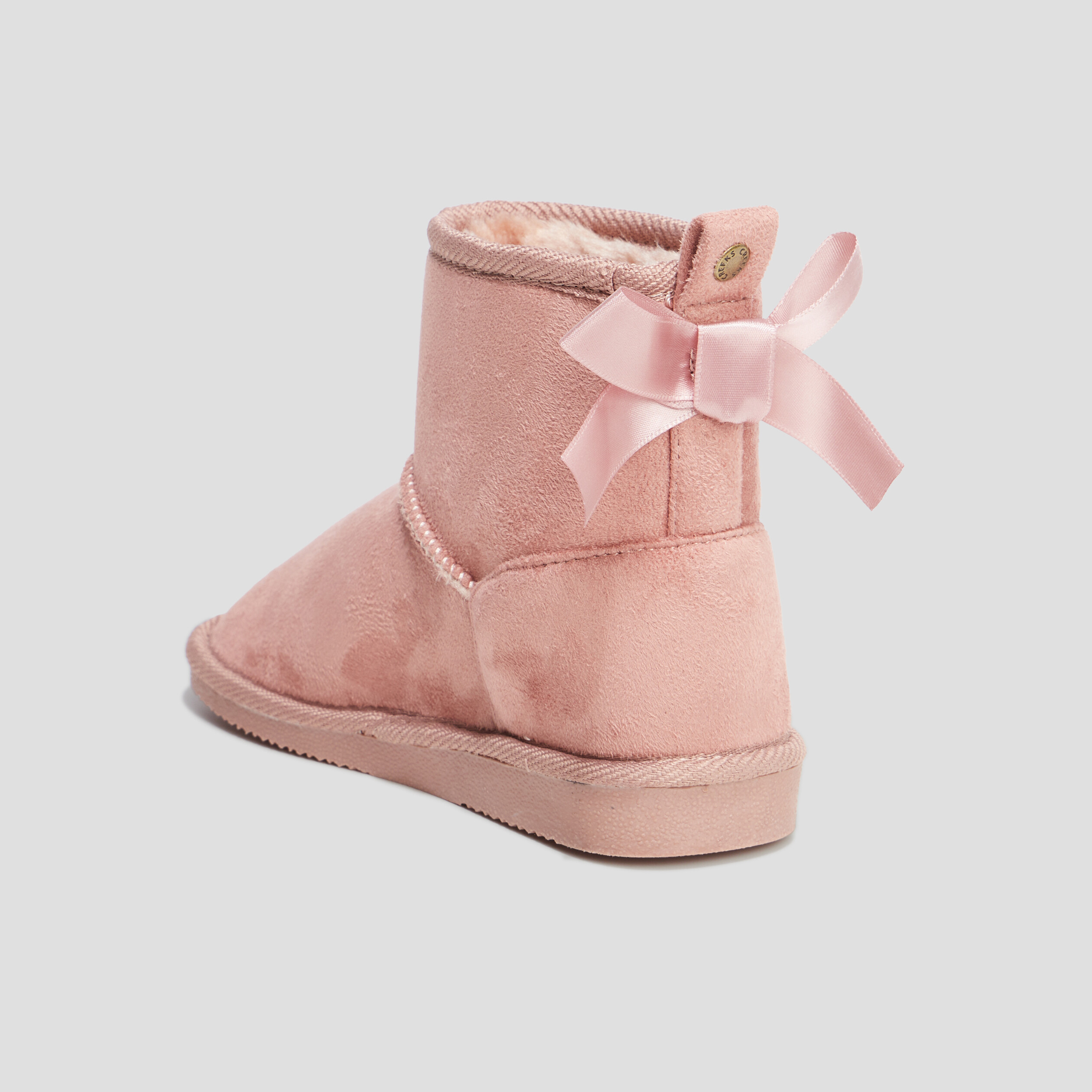 Bottines fourrées avec noeud rose fille | La Halle