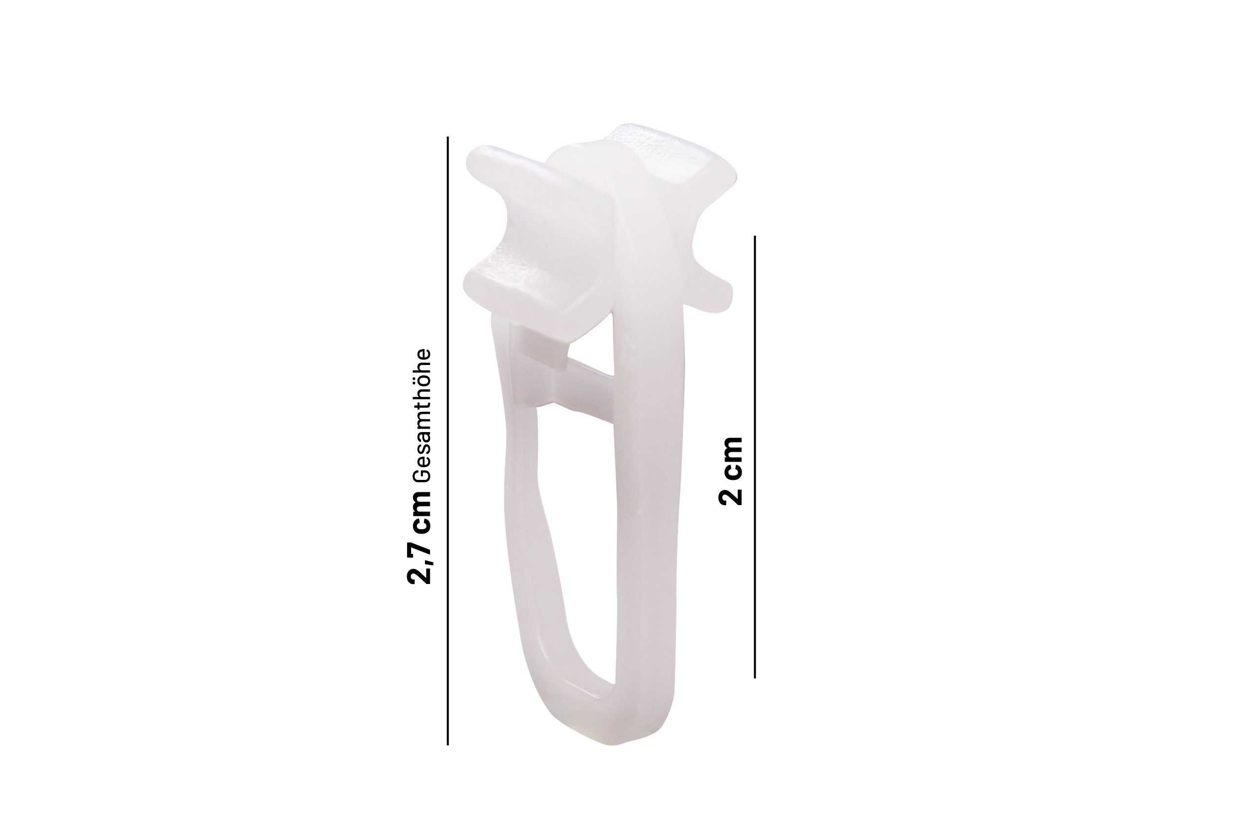 Gardinengleiter X-Gleiter, Deco-Raum, mit Faltenlegehaken für Gardinenschienen, (50-St), für 6mm Innenlaufschienen Laufschienen Schlaufengleiter