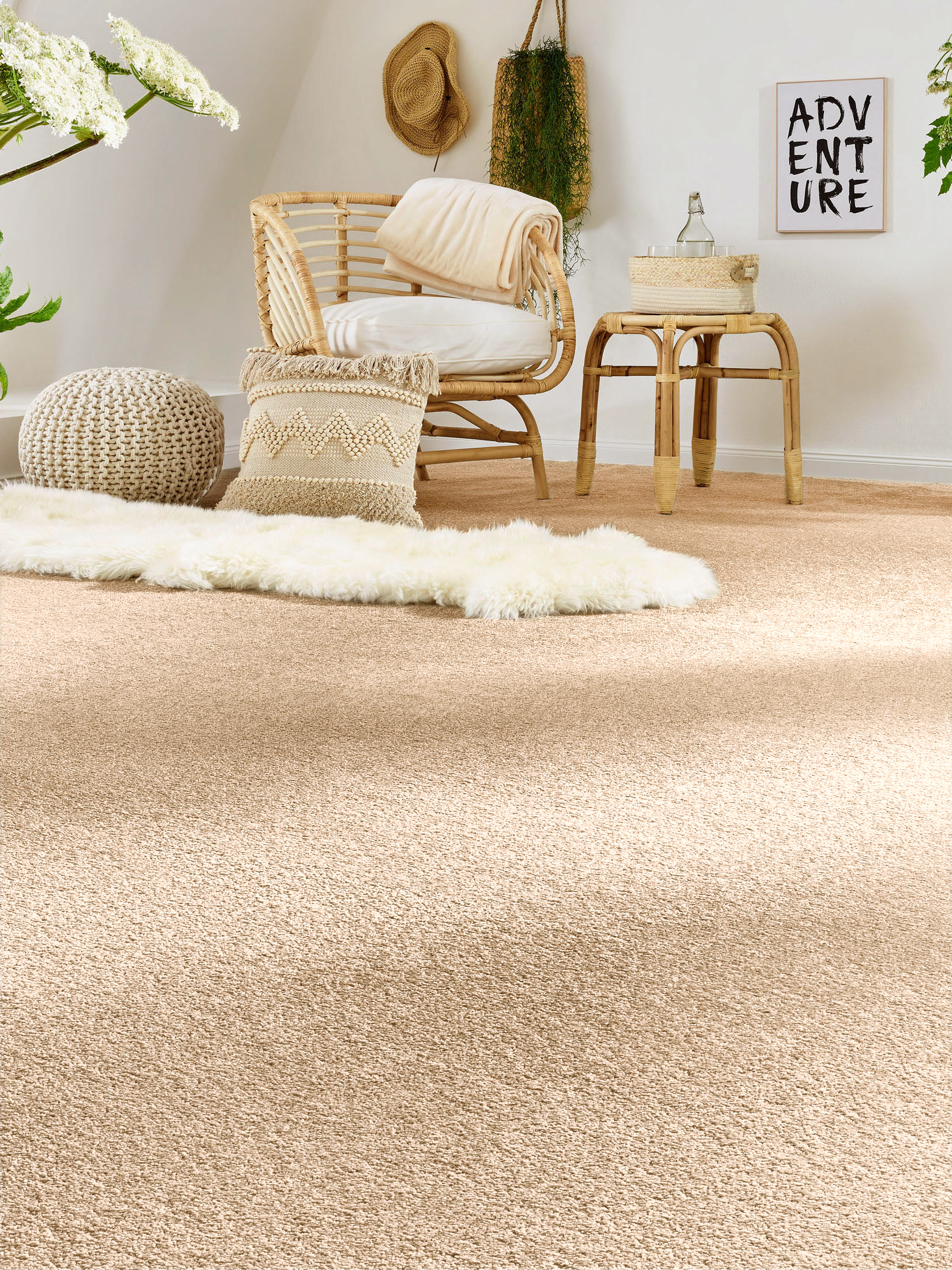 Balance Velours-Teppichboden, Ivory 72