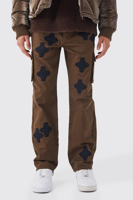 Lockere Cargohose mit Applikation