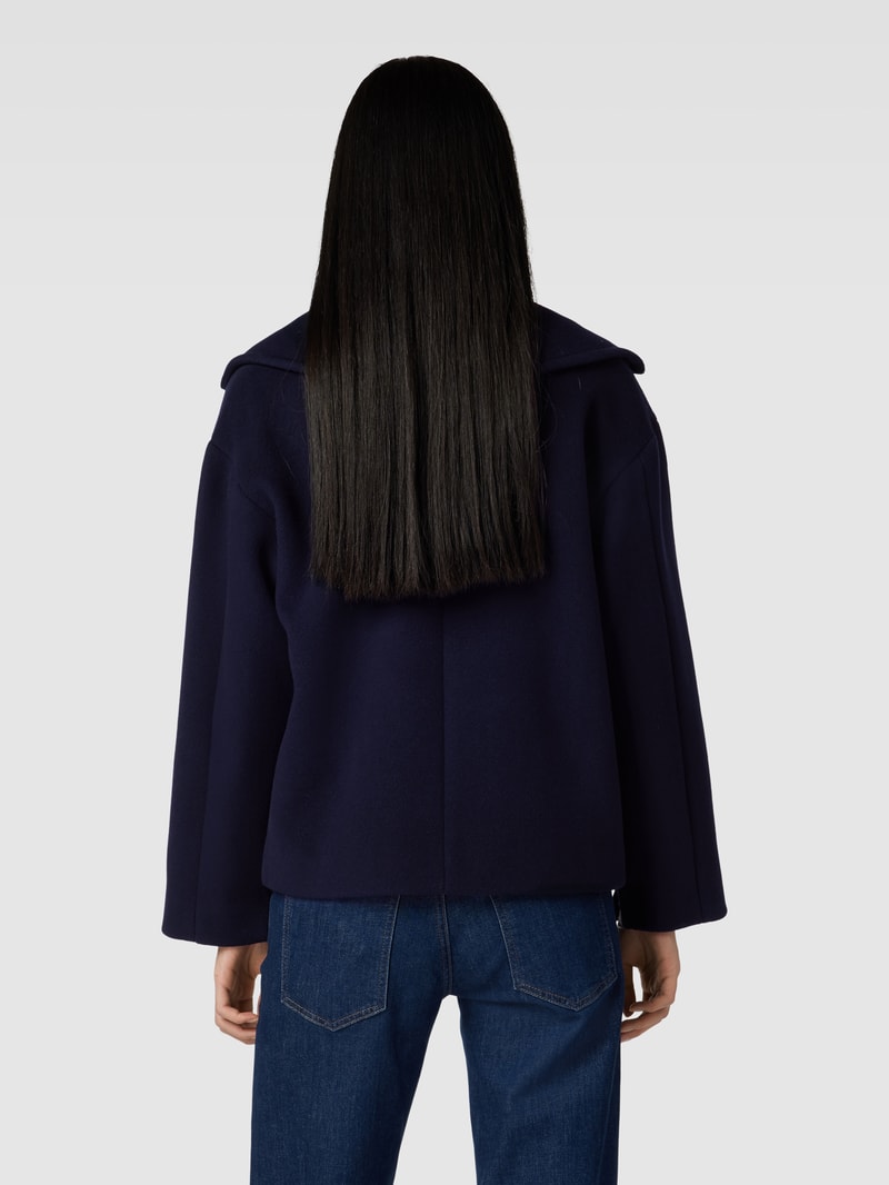 Jacke mit Reverskragen in marineblau