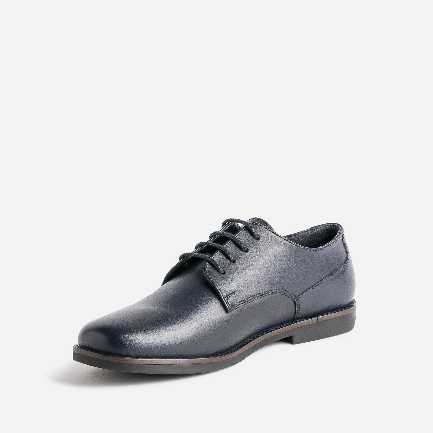 Derby BUGGY marine en cuir