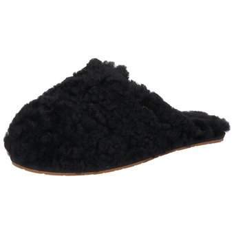 UGG Maxi Curly Slide Hausschuhe in schwarz