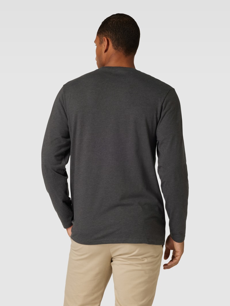 Longsleeve mit Rundhalsausschnitt in anthrazit