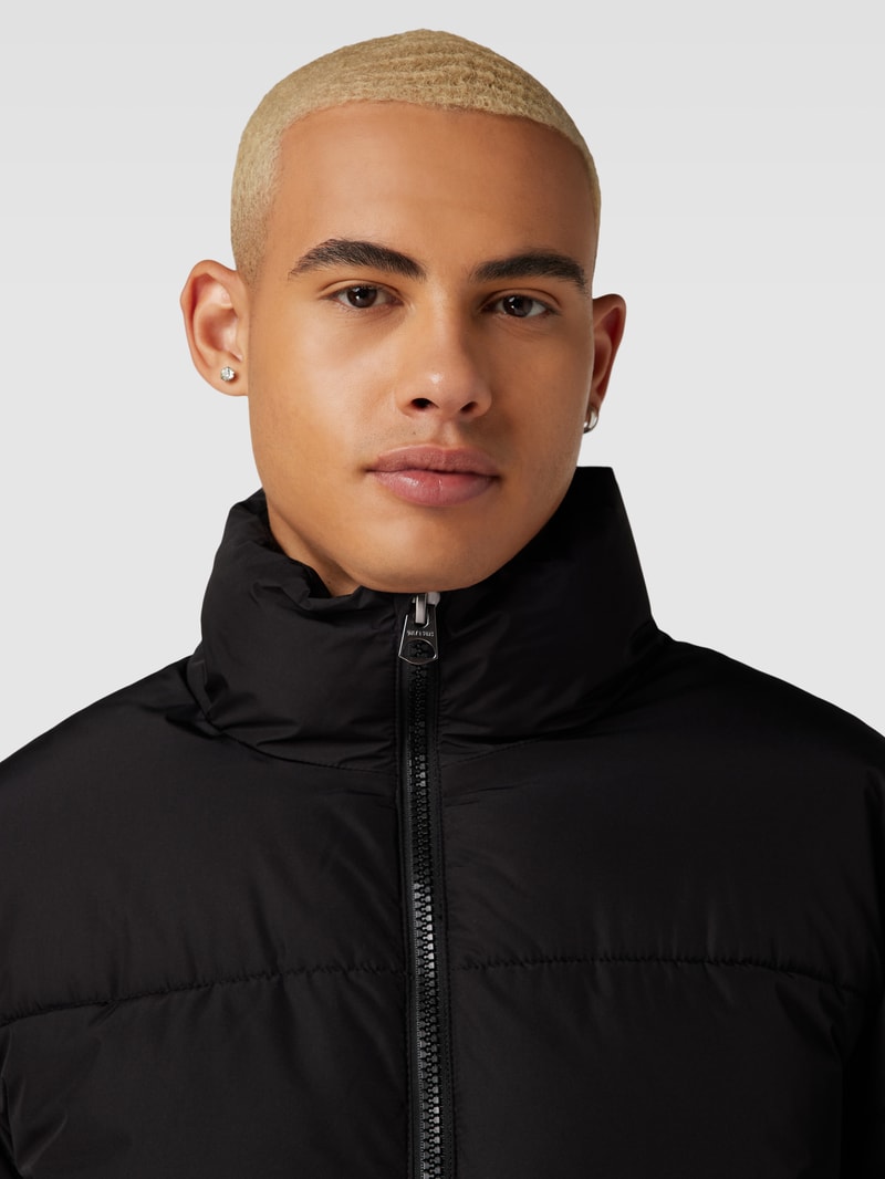Steppjacke in Two-Tone-Machart Modell 'MELVIN' in schwarz