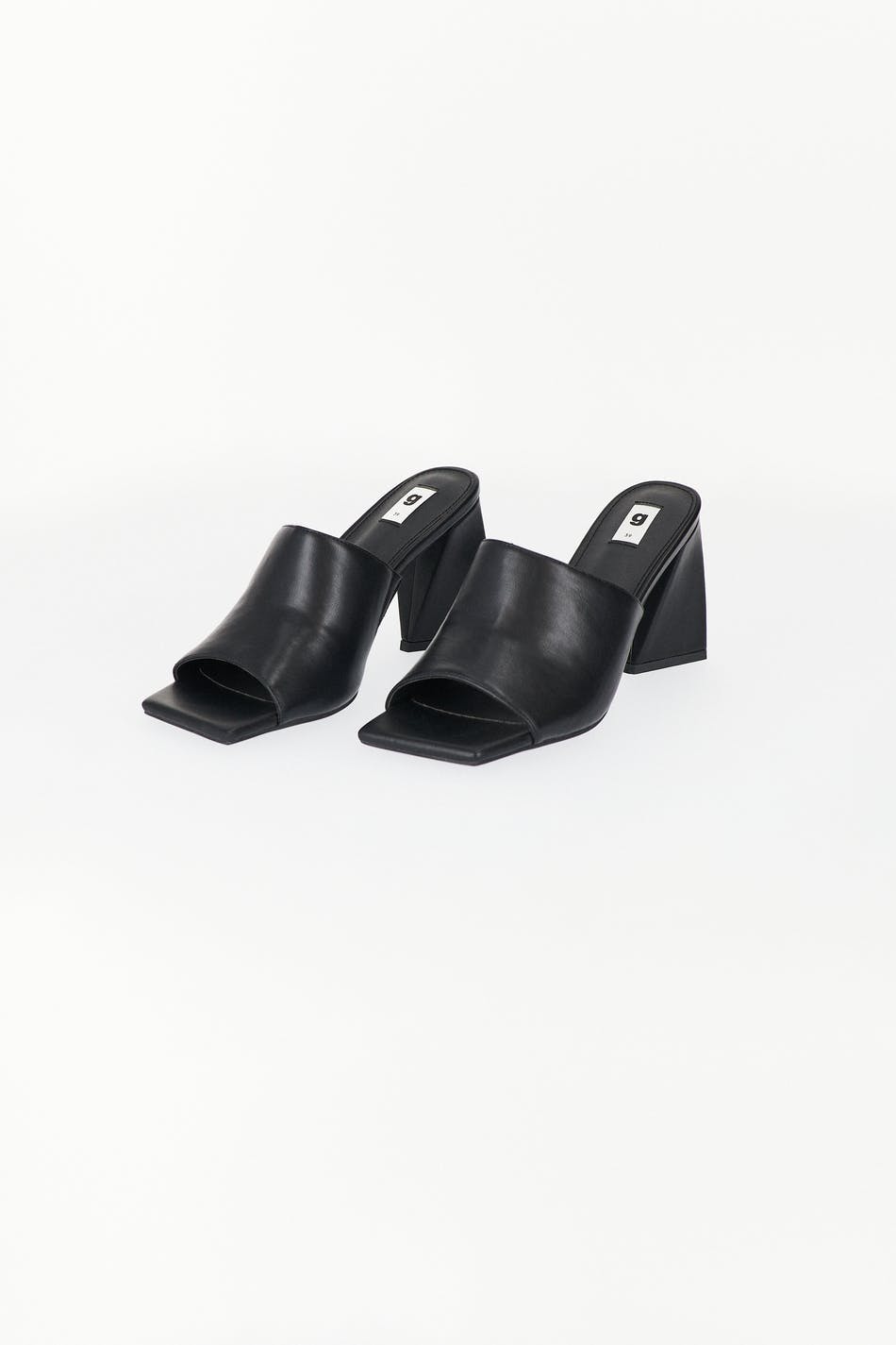 Asymetric high heel sandals