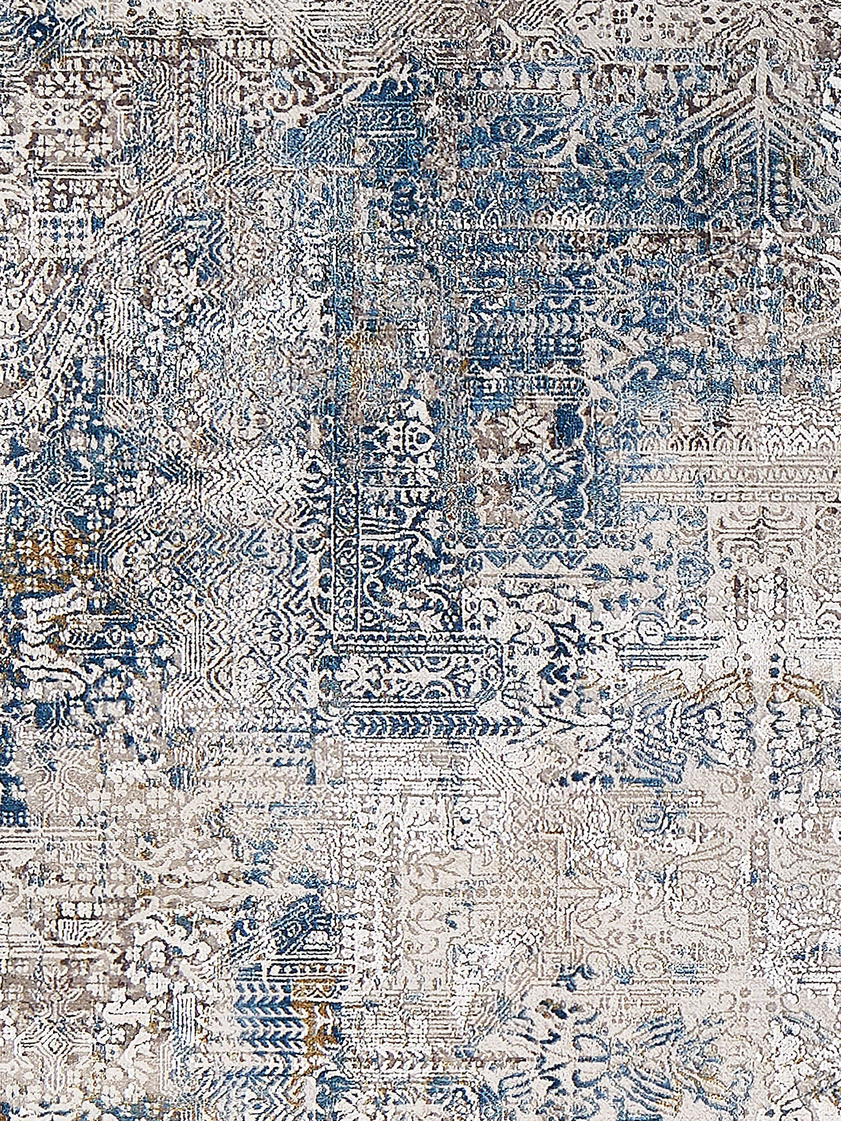 Ampelia Vintage-Teppich, Vintage Blau