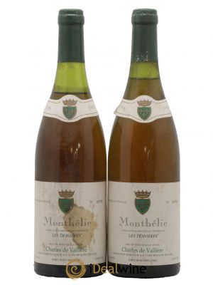 Monthélie Les Travieres Charles de Vallière 1996 - Lot de 2 Bouteilles