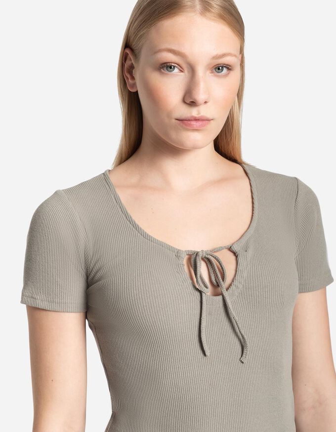 T-Shirt - Schlüsselloch-Ausschnitt