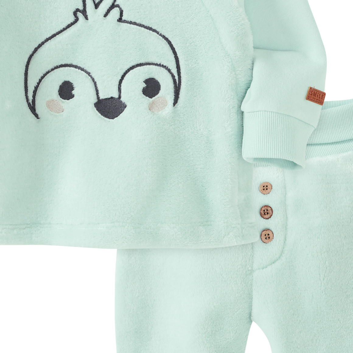 Newborn Schlafanzug aus Plüsch