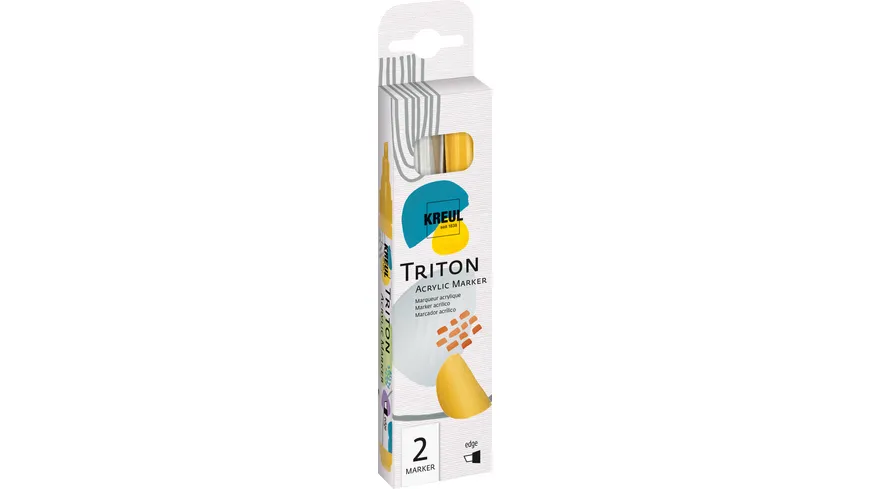 KREUL SOLO GOYA Triton Acrylic Paint Marker 1.4 mm  2er Set silber und gold