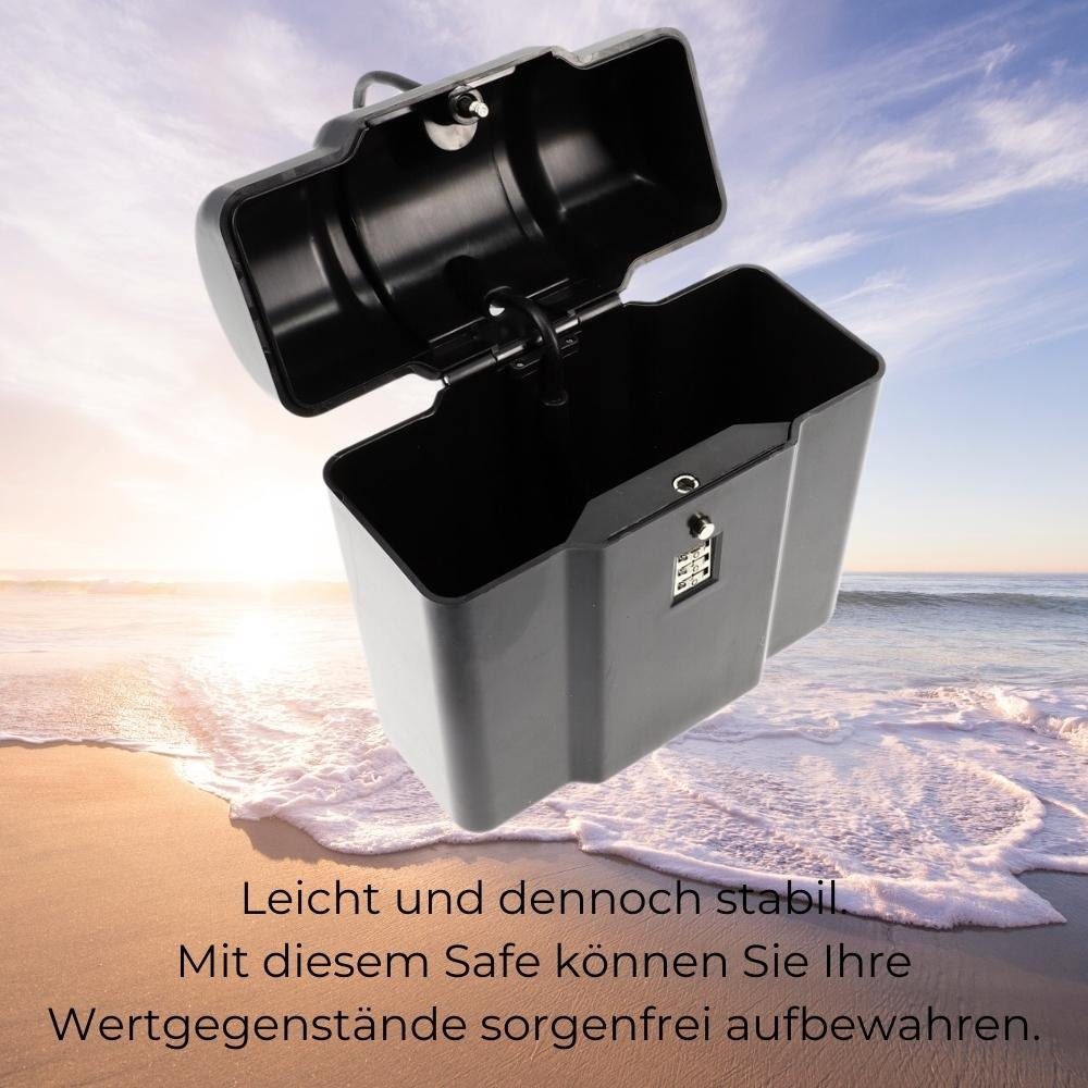 GarPet Strandmuschel Strandsafe Handy Bade Resie Safe Tresor Zahlenschloss Mini Urlaub Box