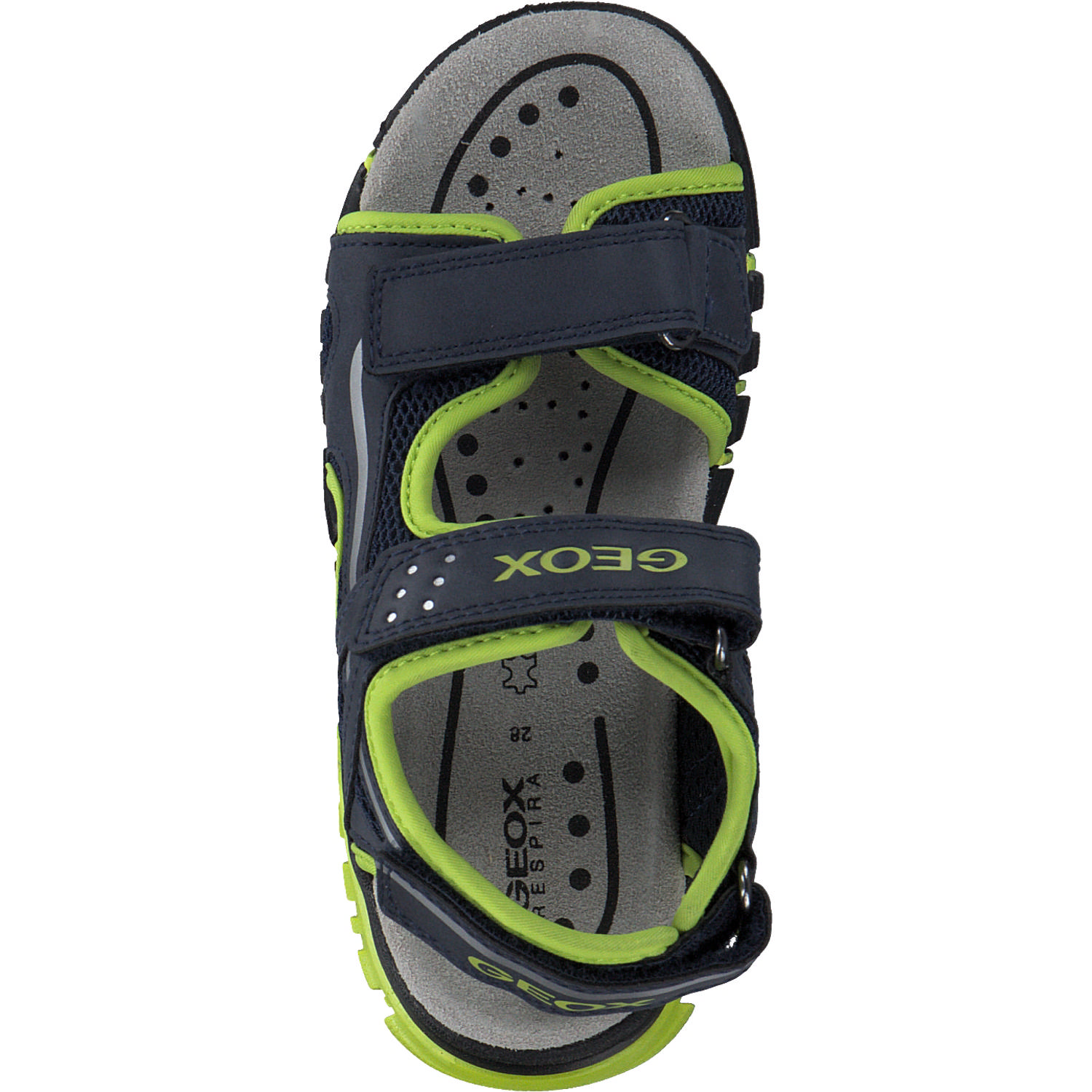 Geox J35GHC, Sandalen (Kinder), Kinder, NAVY/LIME