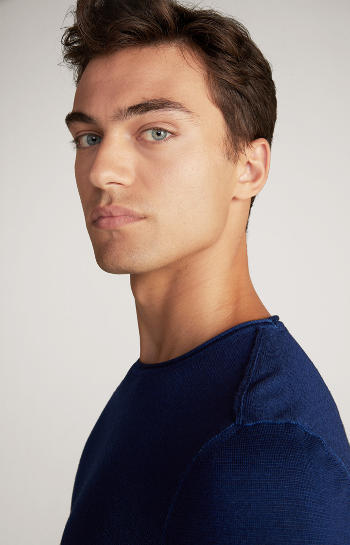 Merinowoll-Pullover Lelios in Navy