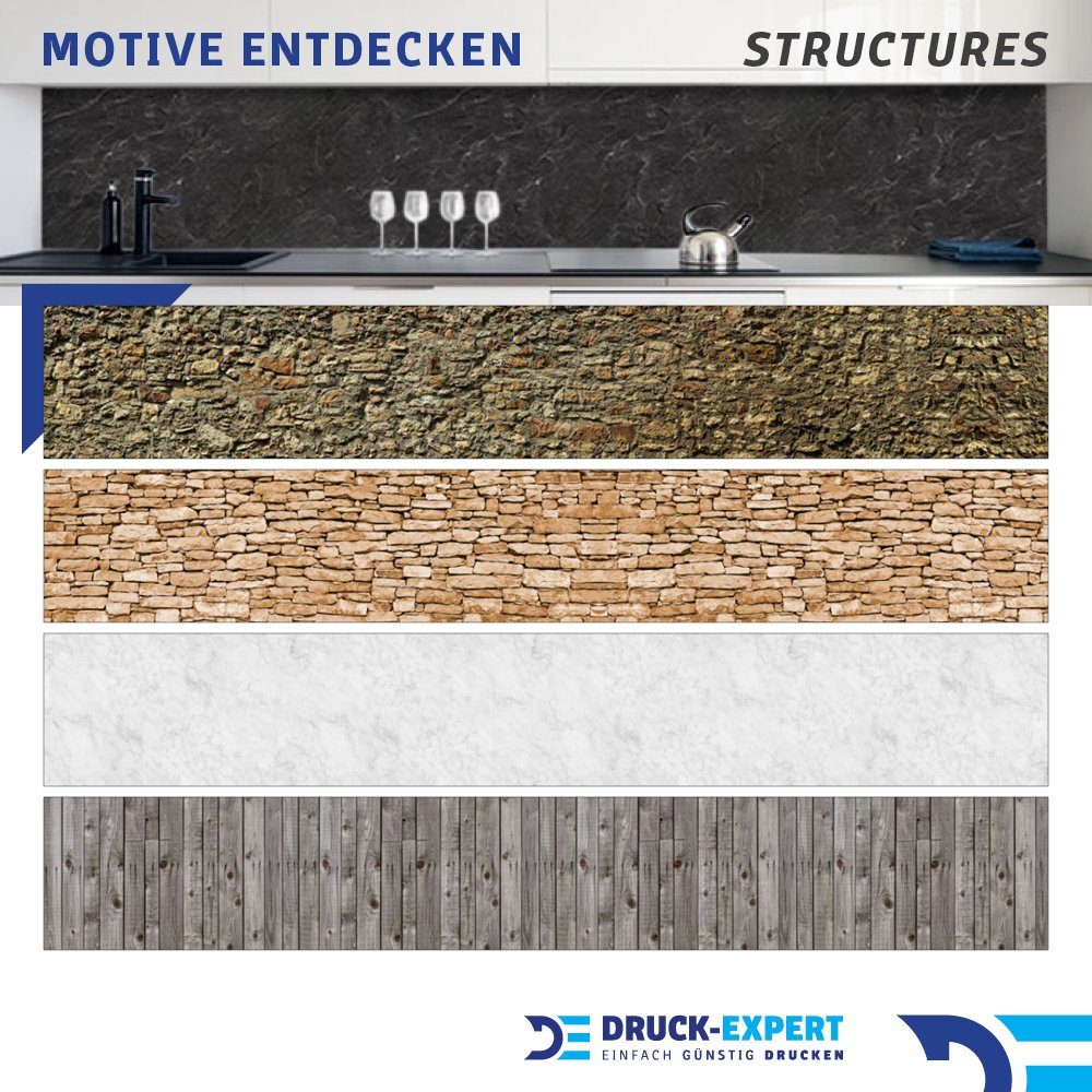 DRUCK-EXPERT Küchenrückwand Küchenrückwand Waldlichtung Premium Hart-PVC 0,4 mm selbstklebend