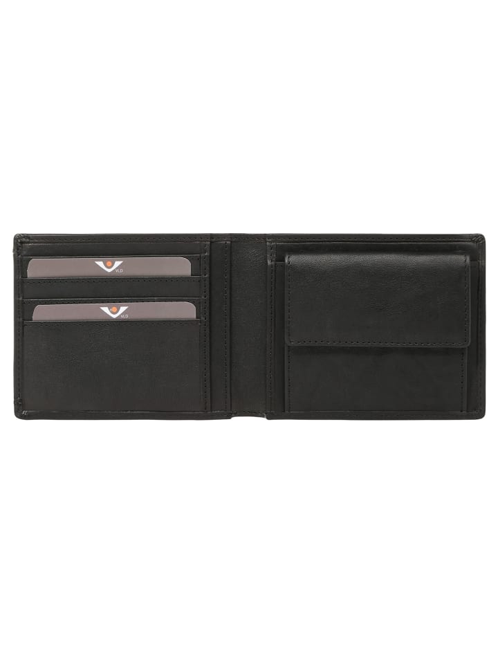 VLD VOi Leather Design Dakota Gero Geldbörse Leder 12,5 cm in schwarz günstig kaufen onesize