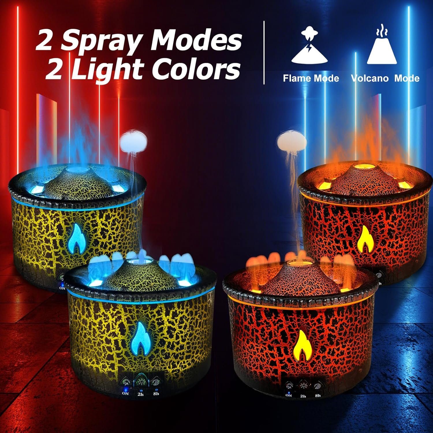DOPWii Luftbefeuchter Luftbefeuchter,Aroma Diffuser mit 2 Zerstäubungsmodi und Timer,300ml, duftspender und luftreiniger in einem