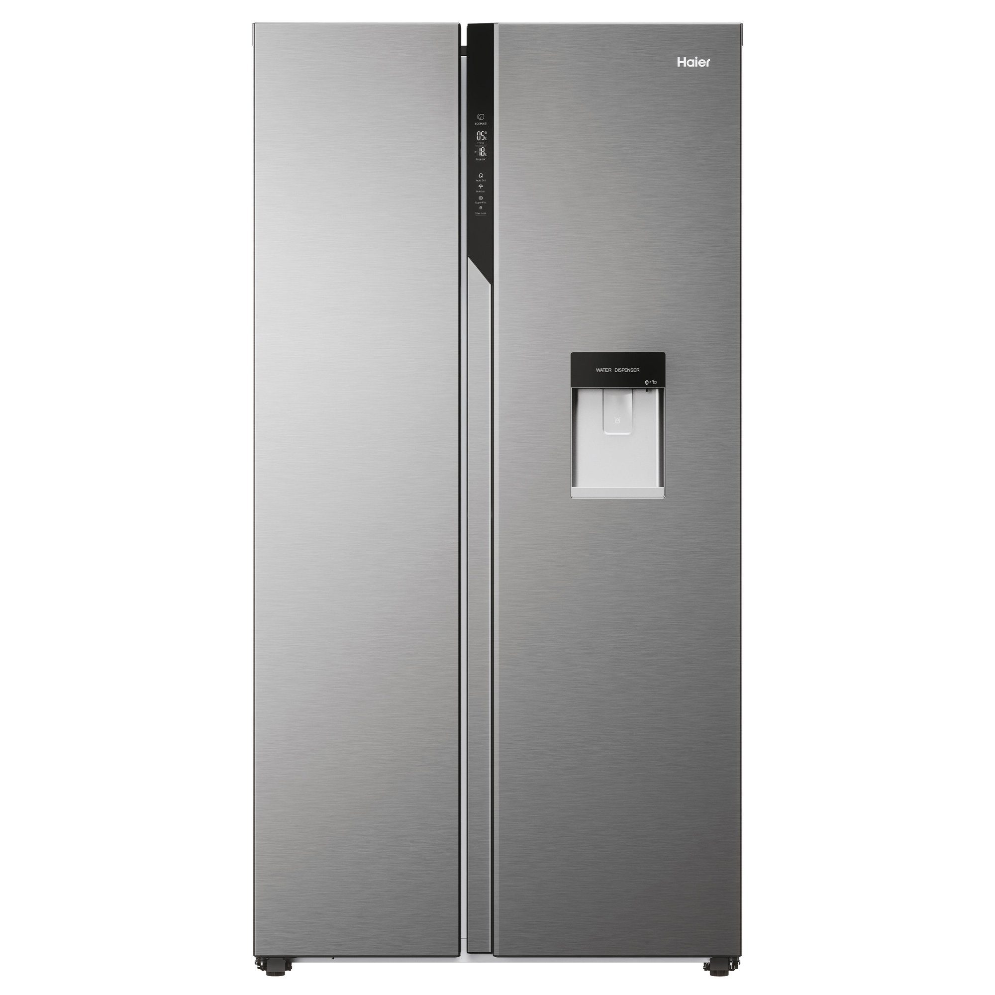 Haier Side-by-Side Front aus Edelstahl HSR5918DWMP, 177,5 cm hoch, 90,8 cm breit