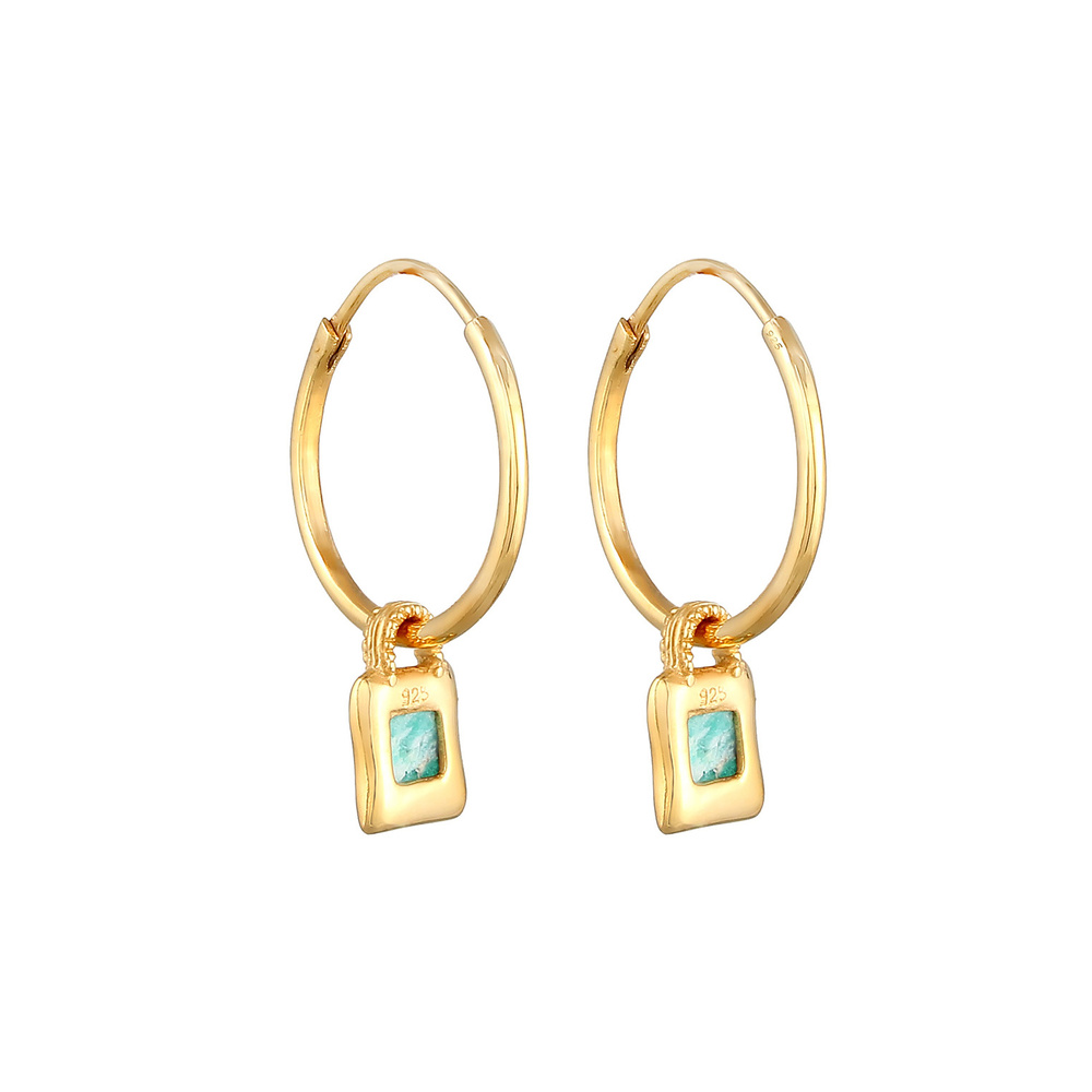 Elli PREMIUM Elli PREMIUM Boucles d'Oreilles Boucles d'Oreilles Cercle Rond avec Cristal d'Ama Boucles d'oreilles