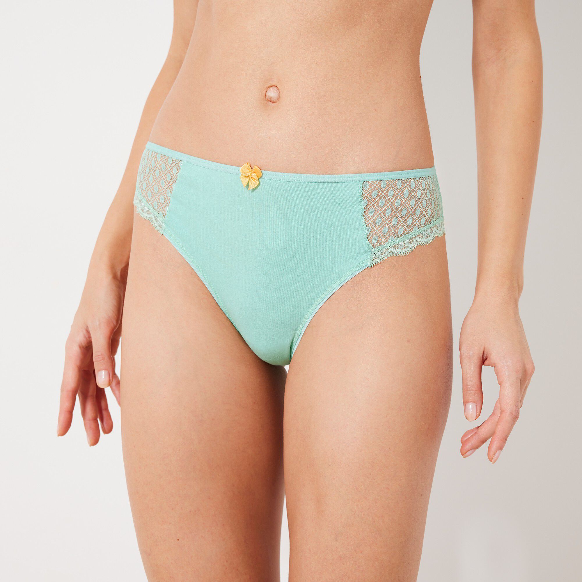 Culotte midi dentelle coton uni Tropea