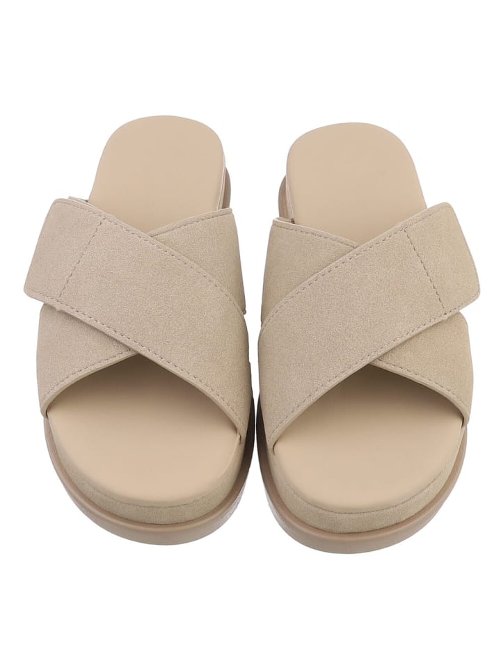 Ital-Design Sandale & Sandalette in Hellbraun günstig kaufen