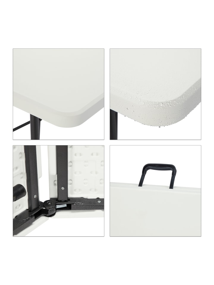 relaxdays 2x Bierbank in Weiß - (B)180 x (H)42 x (T)25 cm günstig kaufen onesize