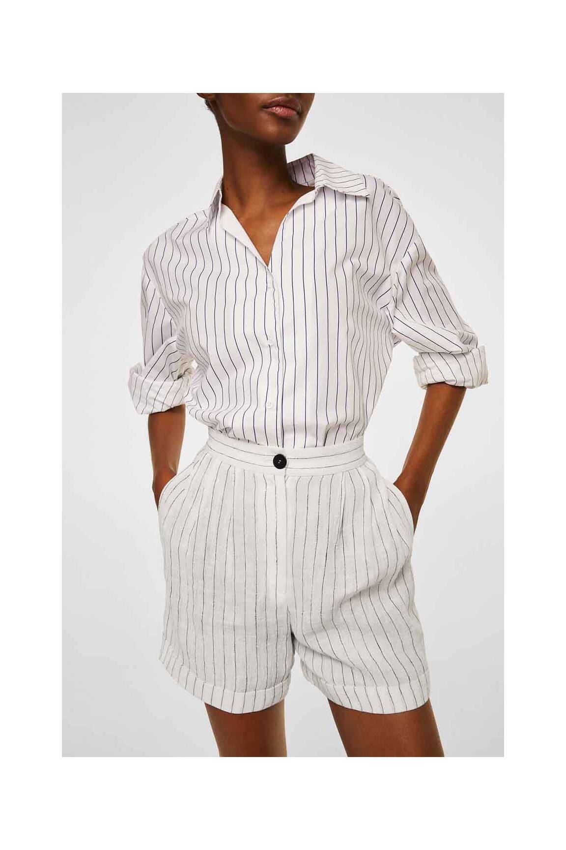 Mango Shorts 1 Femme couleur blanc
