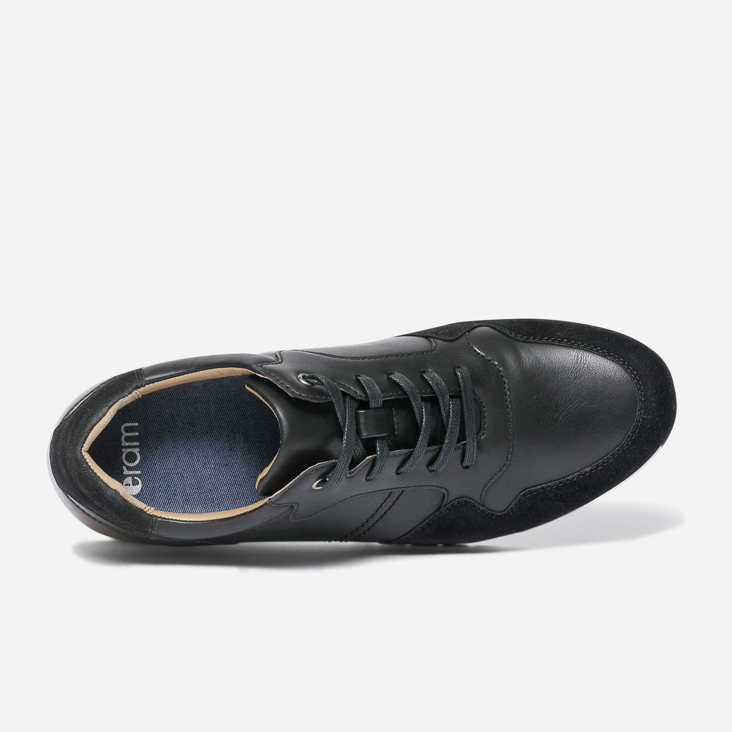 Tennis noire et marron bi matière