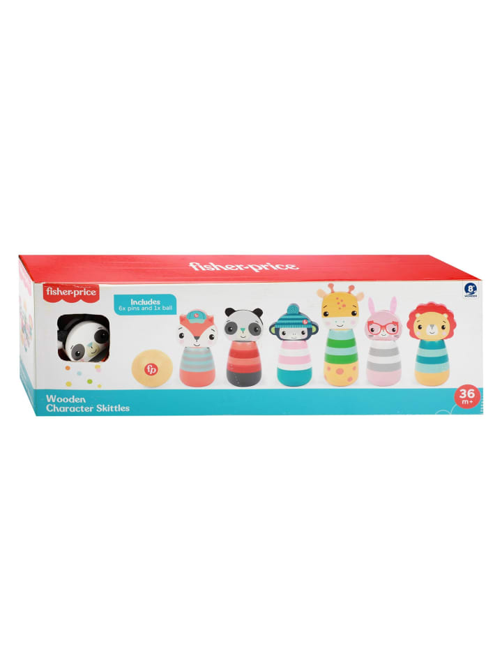 Fisher-Price Holz-Tierkegel 6 Stück   Ball in bunt günstig kaufen onesize